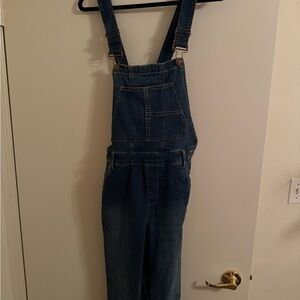 Free People Dark Blue Denim Overalls